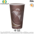 16 oz Одноразовые кофе бумажный стаканчик одной стены (16oz-10)